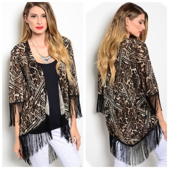 Boutique Tops - 💥SAHARA leopard print kimono
